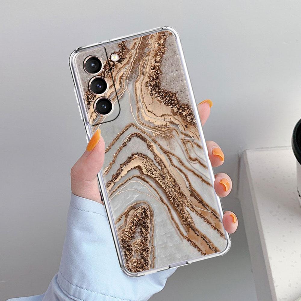 Прозрачный чехол для телефона Samsung Galaxy S21 Ultra S20 FE S10 Plus S9 S8 Note 20 10 Мягкий силиконовый чехол с роскошным мраморным узором