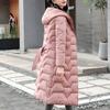 Women's Winter Long Wadded Jacket Female Plus Size Solid Color Hooded Cotton-padded Clothes Casual Loose Warm Down-filled Coats