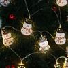 Christmas LED Light String Santa Claus Xmas Tree Snowman Xmas Stocking Pendant String Lights Christmas Decoration 2024 Navidad