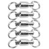 20PCS Stainless Steel Fishing Rolling Connector Fishing Swivel Connector  Fishing Hook Connector,