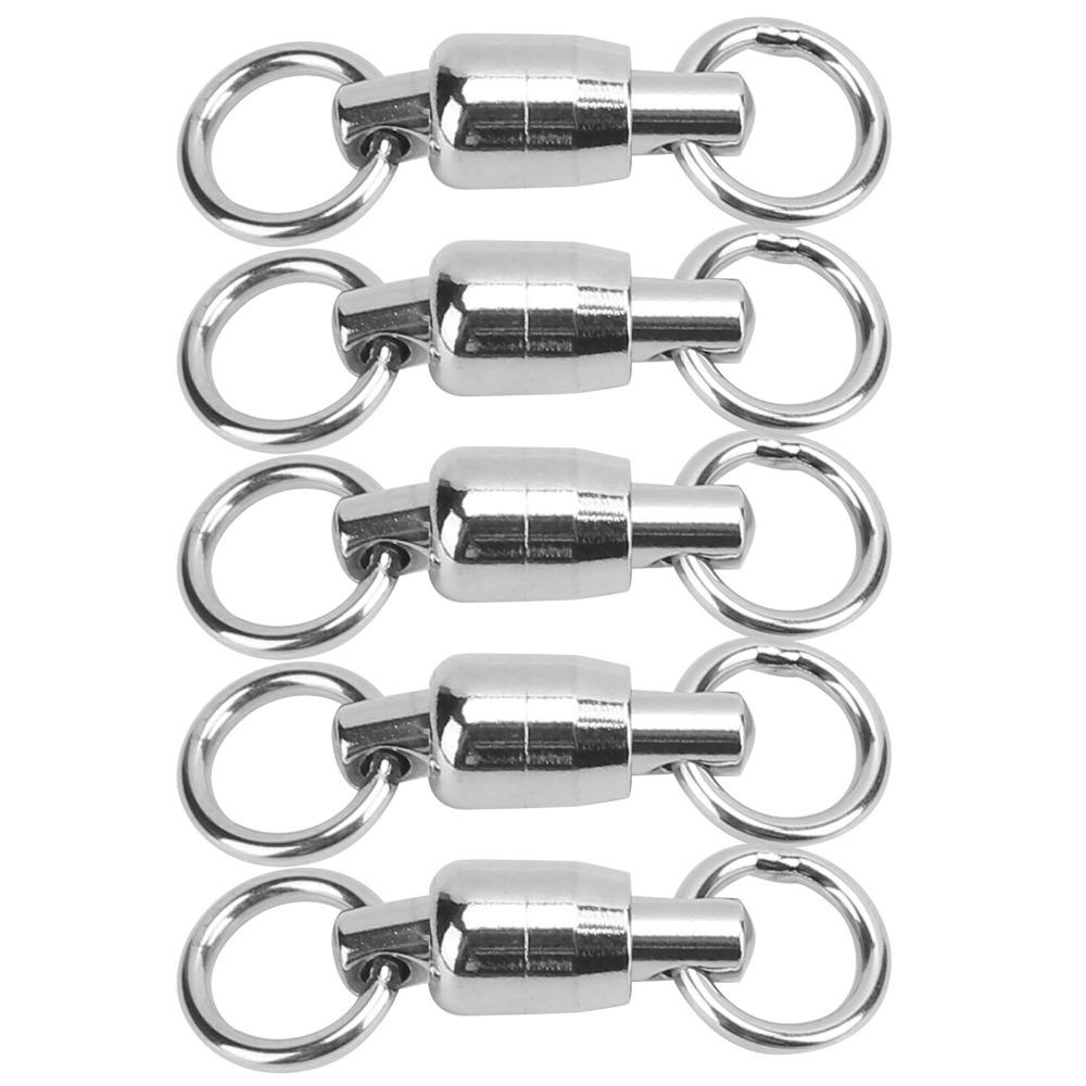 20PCS Stainless Steel Fishing Rolling Connector Fishing Swivel Connector Fishing Hook Connector,