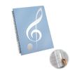 A4 Music File, 10 Pages, 20 Sheets, Waterproof, Stain-Resistant, Writable Design, 320x260mm (Blue)