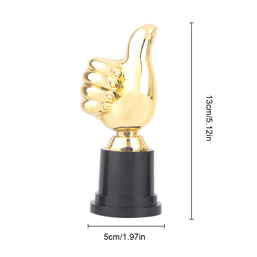 1-10pcs Thumbs Up Trophy Football Plastic Gold Trophies Encouragement Mini Victory Trophies Award Prize For Children Party Favor