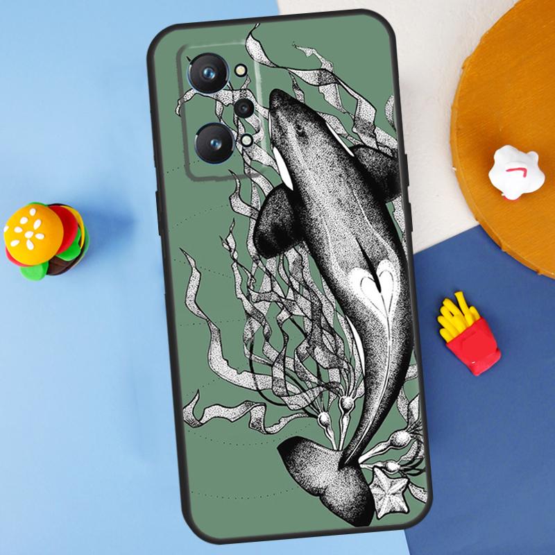 Кит-косатка Для Realme 11 10 12 13 14 Pro Plus GT 5 6 6T GT7 Pro C61 C53 C51 C21Y C25S C55 C67 C75 Чехол