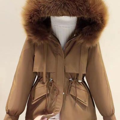 Флисовый пирог женская короткая свободная пуховая хлопковая куртка осень-зима корейская версия с капюшоном повседневная хлопковая куртка