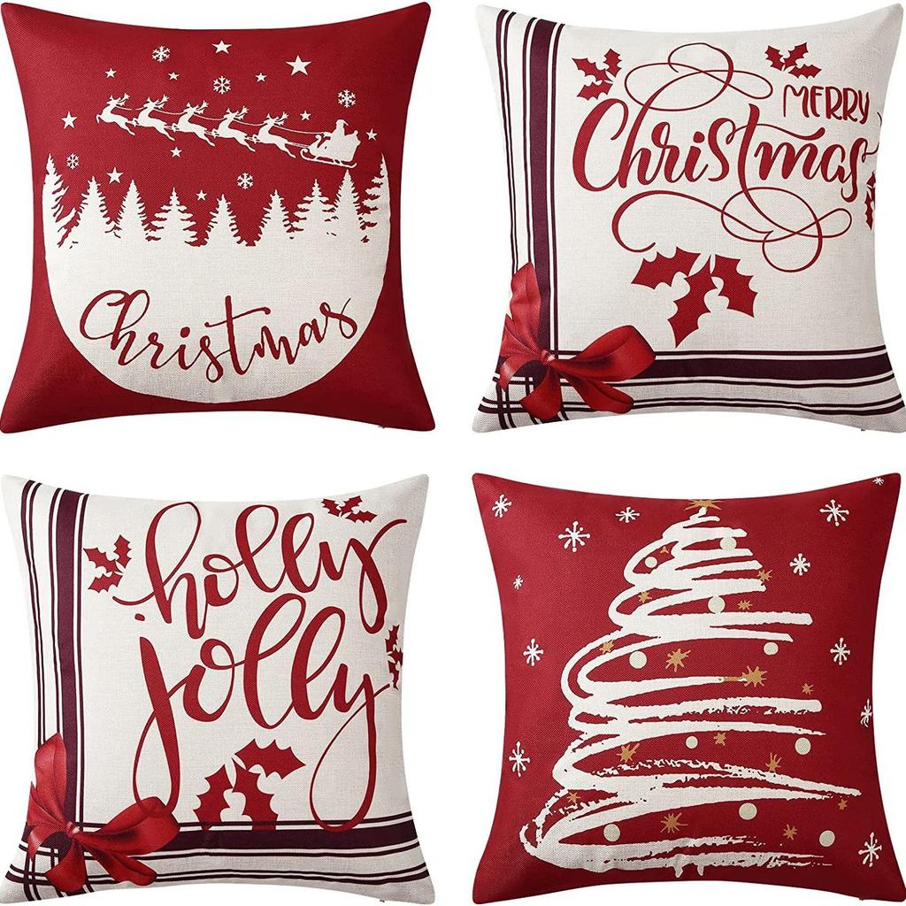 New Christmas Pillowcase Bedroom Sofa Decoration Cushion Bed Backrest Festive Decoration