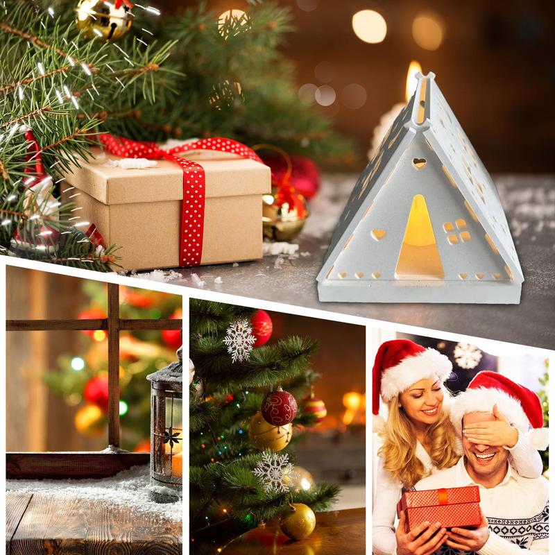 Форма для подсвечника-чайной свечи, силиконовая, полая, звезды и луна, форма домика, литьевая форма для подсвечника, форма палатки для кемпинга для гипса