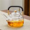 1000ml Bamboo Handle Teapot Chinese Style Glass Teapot Tea Ceremony Transparent Kungfu Tea Pot with Strainer Home Water Kettle