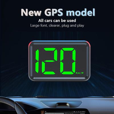 Цифровой спидометр для автомобиля GPS HUD Head Up Display, светодиодный GPS-измеритель скорости высокой четкости, сигнализация превышения скорости для всех транспортных средств, грузовиков