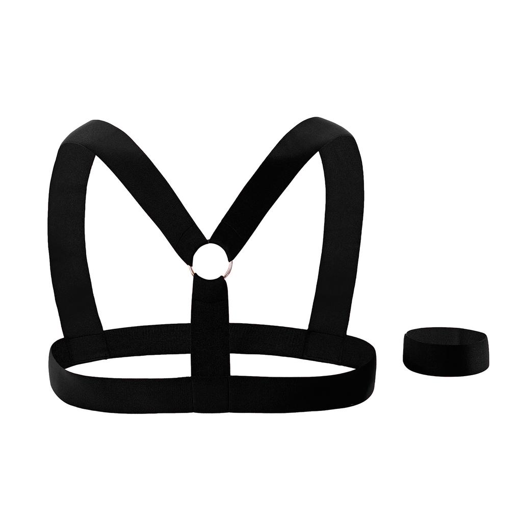 Sexy Men Body Harness Bondage Halter Neck Chest Man Fetish Lingerie BDSM Costume Elastic Shoulder Straps hombre Club Wear