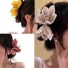 Elegant Orchids Hair Claw Clip for Women Teens with Secure Grip Perfect for Various Hairstyles and Theme Occasion