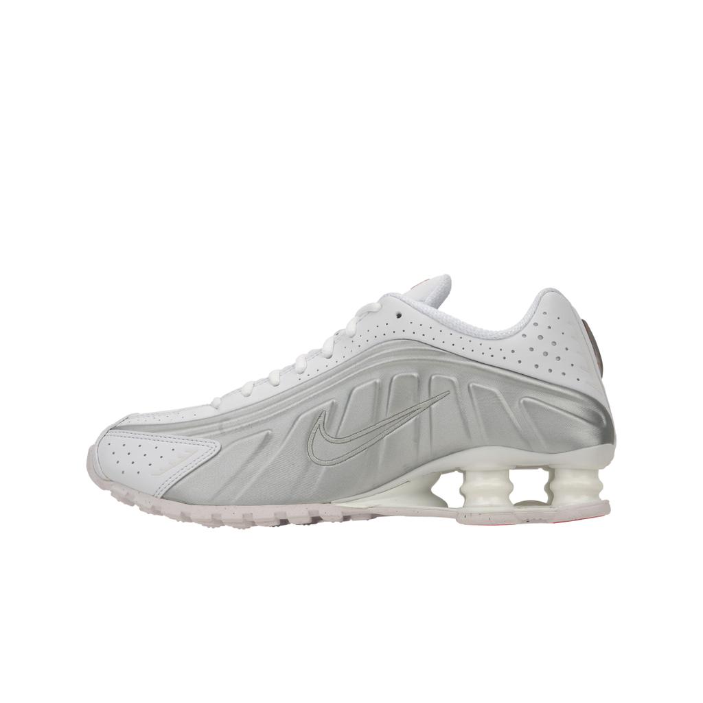 Nike Shox R4 White Metallic женские кроссовки Metallic-Silver Max-Orange AR3565-101