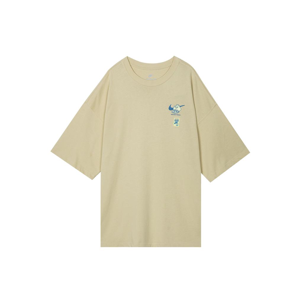 Nike Sportswear Letter Print Loose Short Sleeve T-Shirt Men Tops Team-Gold FB9808-783