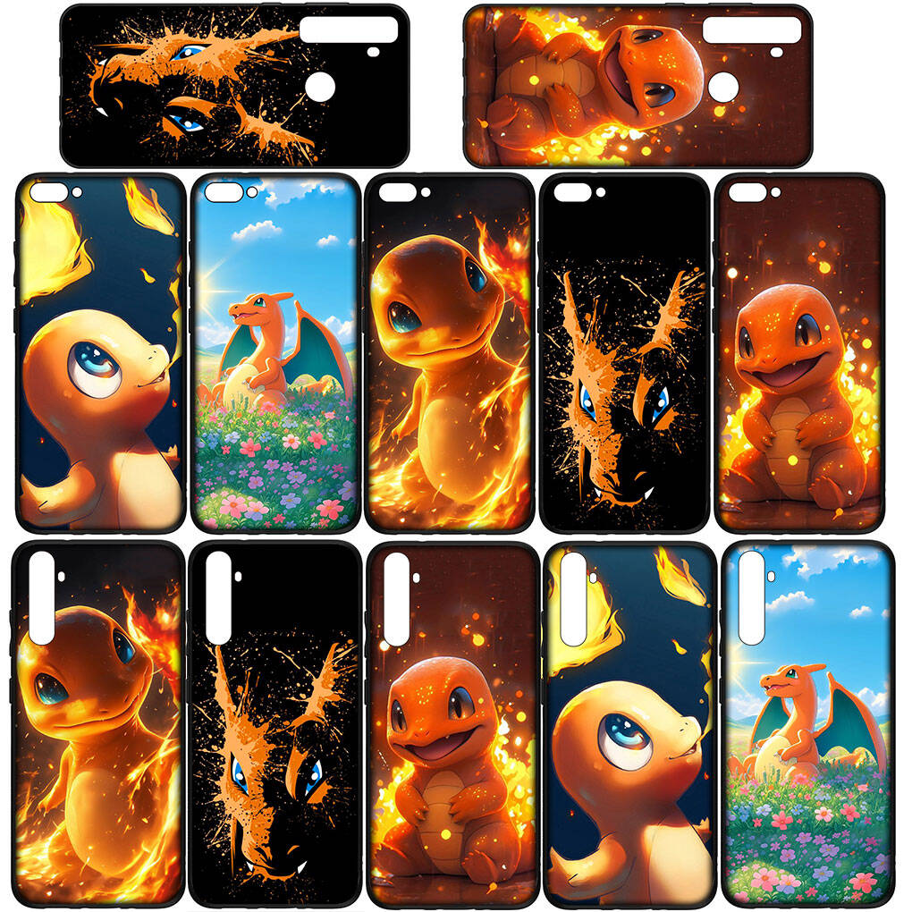 Cover for iPhone 17 16 15 Xiaomi Poco Redmi Note 14 13 12 11 Pro Max X 9 16e Samsung Galaxy S25 S24 S23 OPPO Huawei Comics Charmander Phone Case