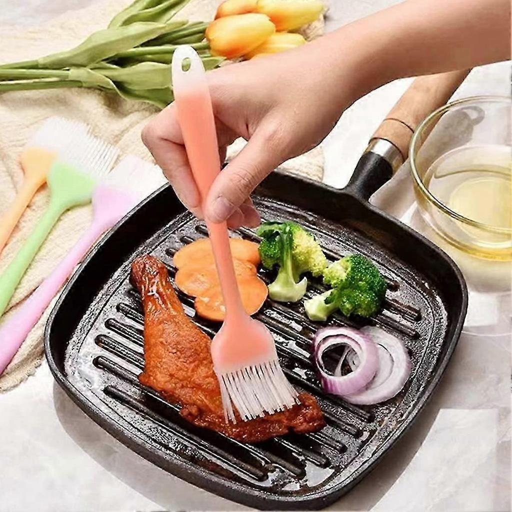 4-Piece Oil Spray Bottle Set with Silicone Pastry Brush for Kitchen and BBQ less