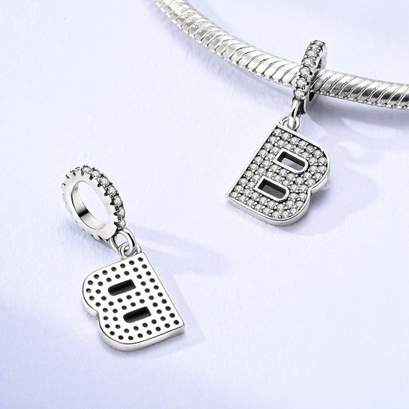 Новые 26 А-Я Буквенные Шармы Подвески Медные Подходят для Оригинальных Браслетов Изготовление Бусин Юбилей Женские Ювелирные Изделия Подарок