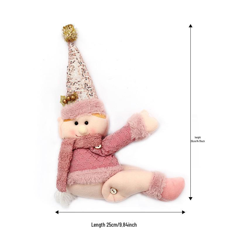 Knitted Santa Claus Curtain Holder Pendant for Christmas Decorations In Hotels