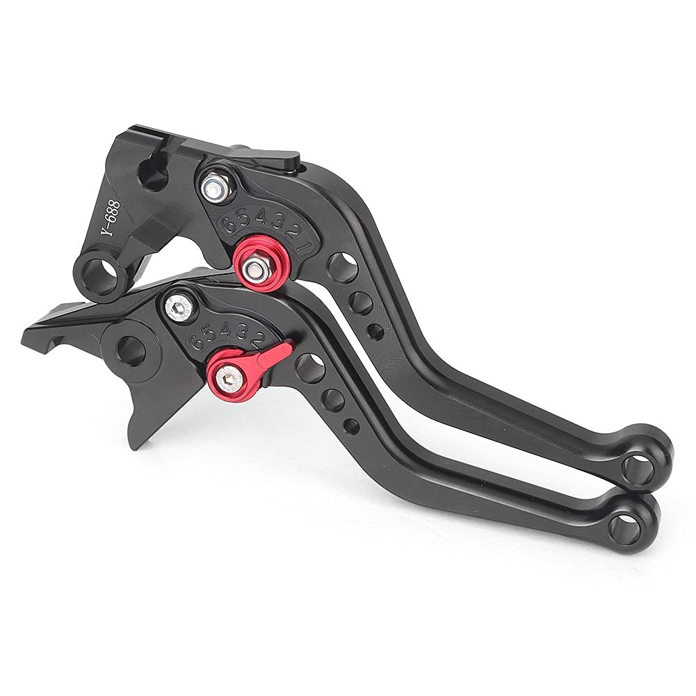 AL-mart Motorcycle Short Style Brake Levers Clutch Levers Levers Set 6 Levels Adjustable for Kawasaki Z125 Pro 2016-2021, Z250SL 2016-2017