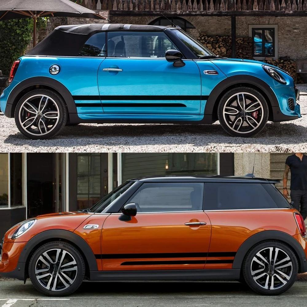 2 шт. Наклейки на боковую дверь автомобиля Для Mini Cooper S F56 F54 F57 R50 R53 R55 R56 R57 R58 R59 R61 Виниловые наклейки Тюнинг Аксессуары
