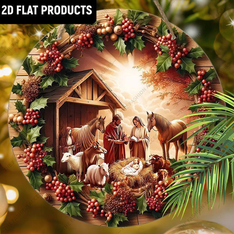 Подвеска «Святая ночь», украшение для стен или дверей дома, плоская деревянная 2D, рождественское украшение, подарки для друзей и семьи