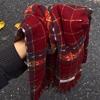 Christmas Red Plaid Scarf Women's Winter Senior Atmosphere Versatile Student Couple Scarf New Gift