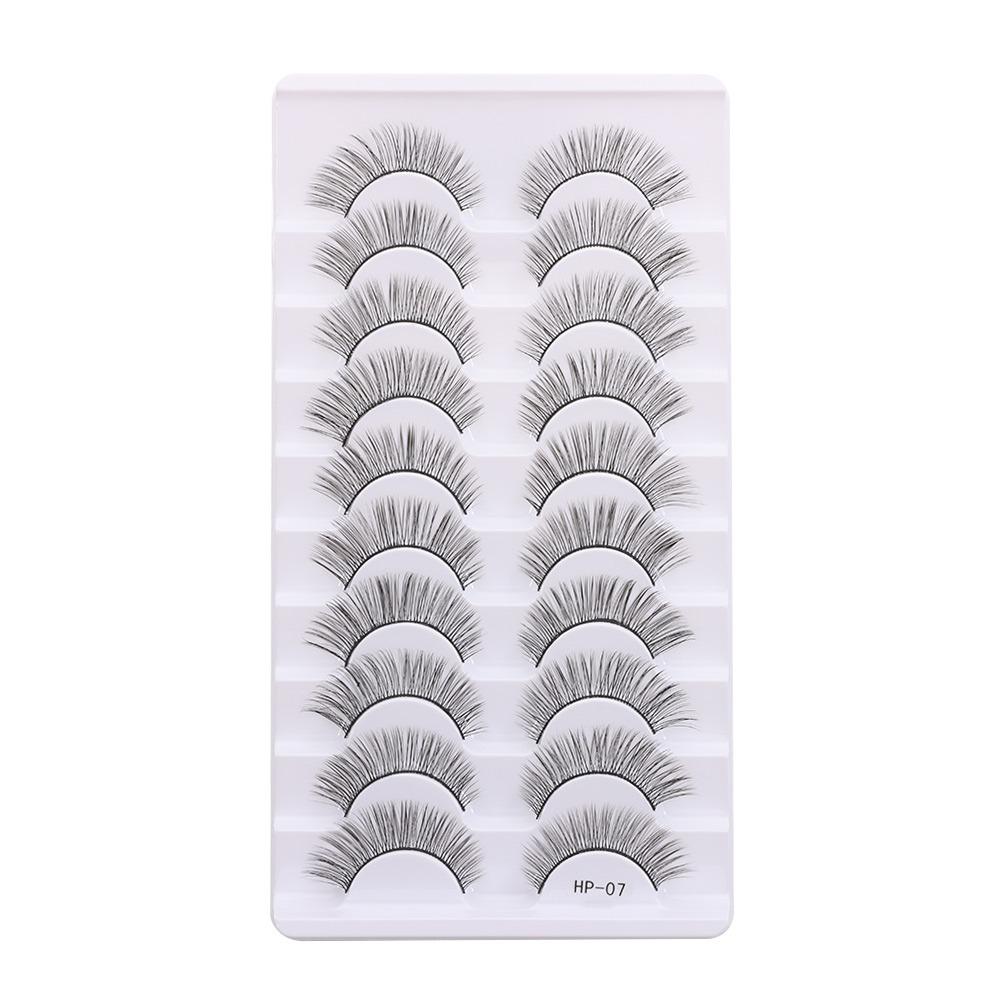 10 Pairs Natural Long False Eyelashes Fluffy Manga Lashes Fake Lashes  Eye Makeup Tool