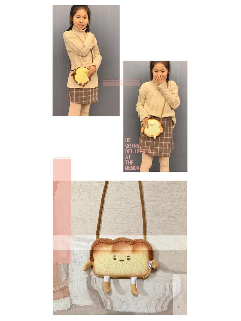 Милый кошелек для монет в виде тостового хлеба - креативная сумка через плечо для студентов и девочек