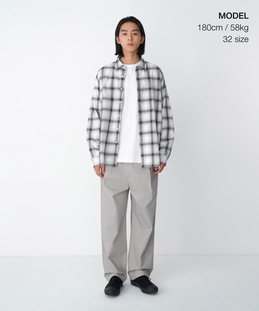 MUSINSA STANDARD Cotton Loose Tapered Elastic Waist Pants [Light Warm Grey]