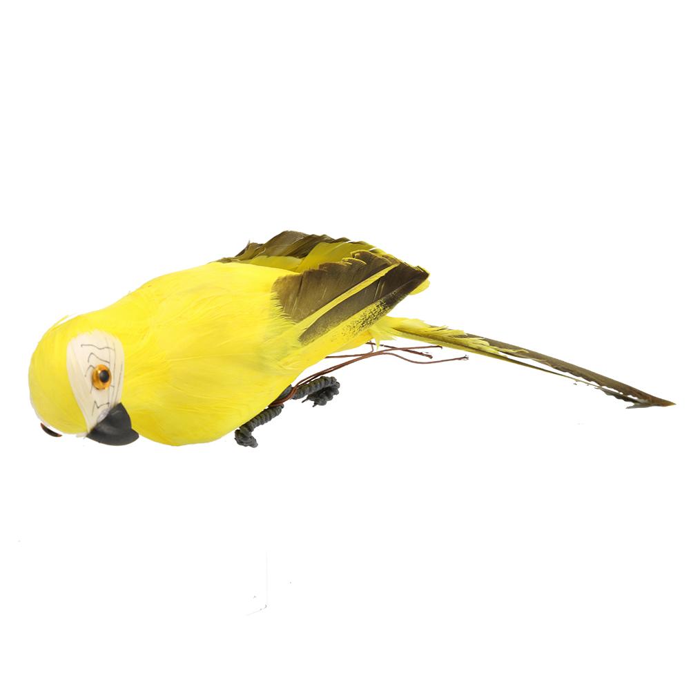 Искусственная имитация пены птица попугай перо садовая птица реквизит декор (зеленый)