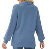 Women's Fashionable Round Neck Solid Color Knitted Sweater Pullover Sweater Long Sleeved Top