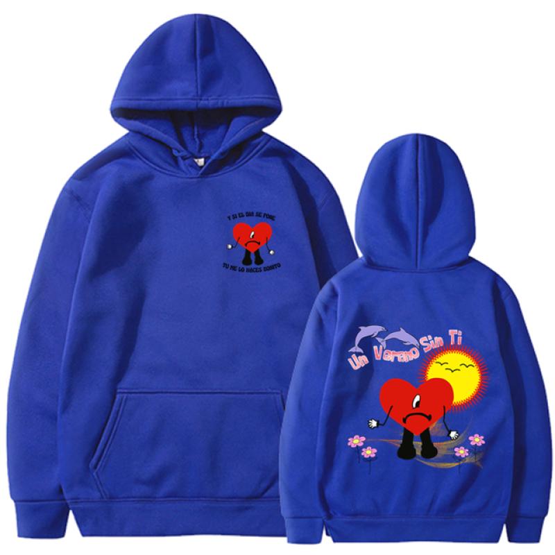 Модная новая толстовка с принтом Bad Bunny, унисекс, уличная спортивная толстовка в стиле хип-хоп, высокое качество, хит продаж, топ 2023