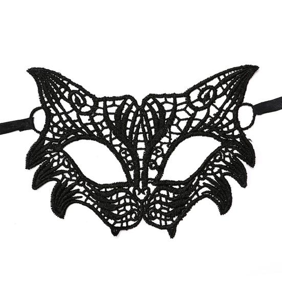 Черная кружевная маска Сексуальная полая маска на половину лица Дышащая маска для вечеринки Венецианская
