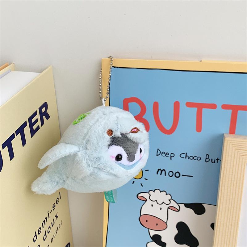 Милый плюшевый пингвин-дракон, сумка-брелок, подвеска, кошелек для монет, плюшевая подвеска для ключей автомобиля