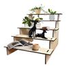 5-Tier Wooden Display Stand Tabletop Multi-tier Storage Rack Tiered Display Riser Stand