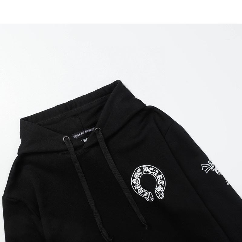 816 CHROME HEARTS 2026 Осень-Зима Новая Классическая Толстовка с Капюшоном Большого Размера с Логотипом, Подходит для Ношения Парами