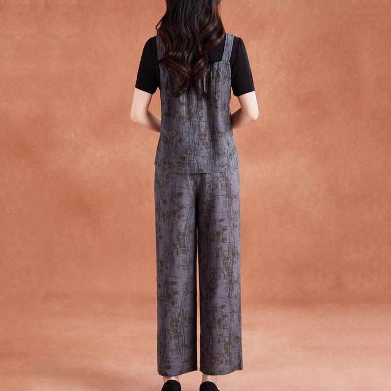 Летняя мода 2025 года: Трендовый комплект из двух вещей в уличном стиле инфлюенсера с брюками широкого кроя