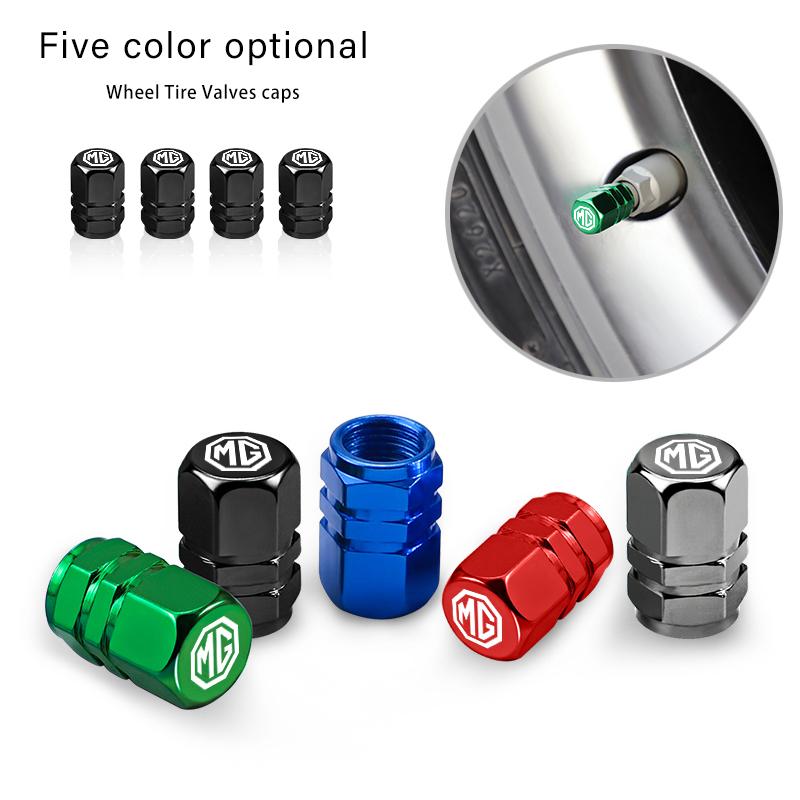 4pcs Styling Wheel Tire Valve Air Stem Cap Duust Cover For MG Rx5 HS ZST ZS MG3 MG5 MG6 MG7 GT GS Hector ZX EZS EHS Pilot Marvel iow1