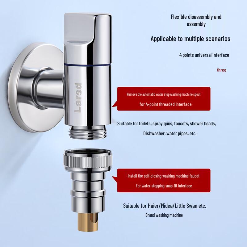 Larsd Wall-Mounted Single Cold Washing Machine Faucet