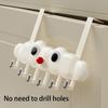 Towel Hooks Cloud Design Fun Wall Hanger Bathroom Towel Hooks For Wall For Clothes Key Bedroom Living Room Bag Coat Office