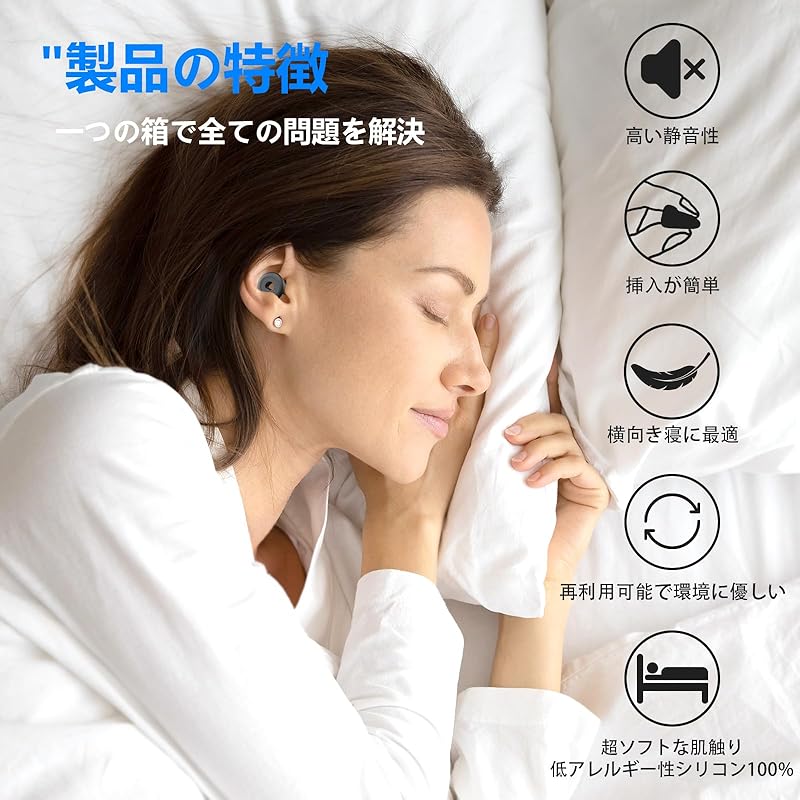 Ear Plugs for Sleeping Completely Soundproof Sleep Well Noise Canceling High Performance Noise Reduction Sound Insulation Value 40dB Good Sleep Plane
