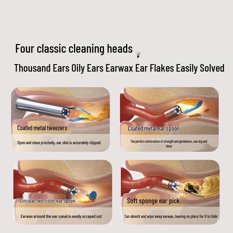 Bebird Visual Ear Pick with Removable Precision Tweezers and Storage Box