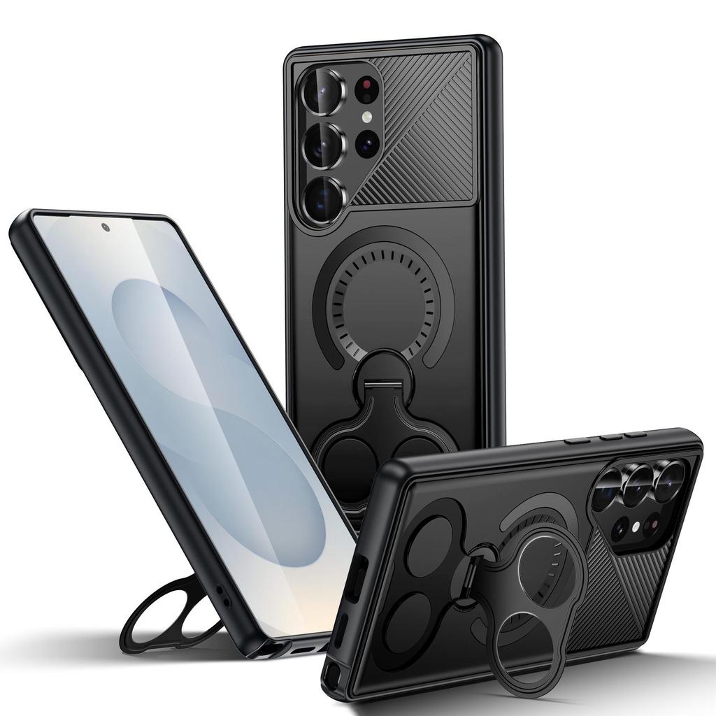 Чехол-подставка с двойным кольцом, магнитный, противоударный, для Samsung S25 Ultra / S24 PLUS / A16/A26