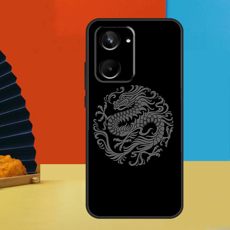 Чехол в китайском стиле с журавлем и драконом для Realme GT7 Pro GT6 10 11 12 13 14 15 Pro Plus C55 C67 C63 C61 C53 C31 C65 C71 C75