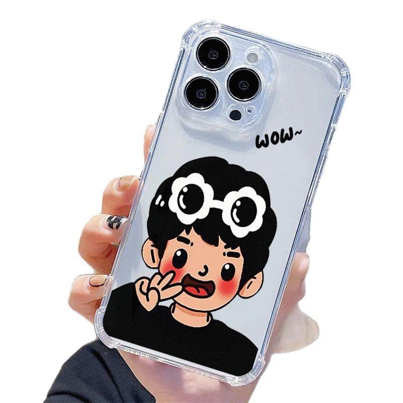 Transparent Four-corner Anti-fall Phone Case for Apple Phone Case Four-corner Airbag Anti-fall for Apple 13pro