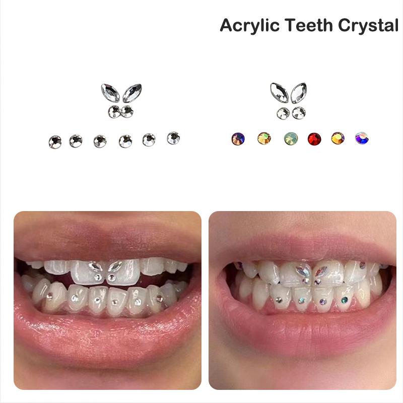 10Pcs Diamond Bur Dental Material Teeth Whitening Denture Acrylic Teeth Ornament Oral Hygiene Tooth Decoration