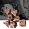 Mini Polyhedral Dices Set Vintage Metal Dices Tiny Role Playing Table Game Dices