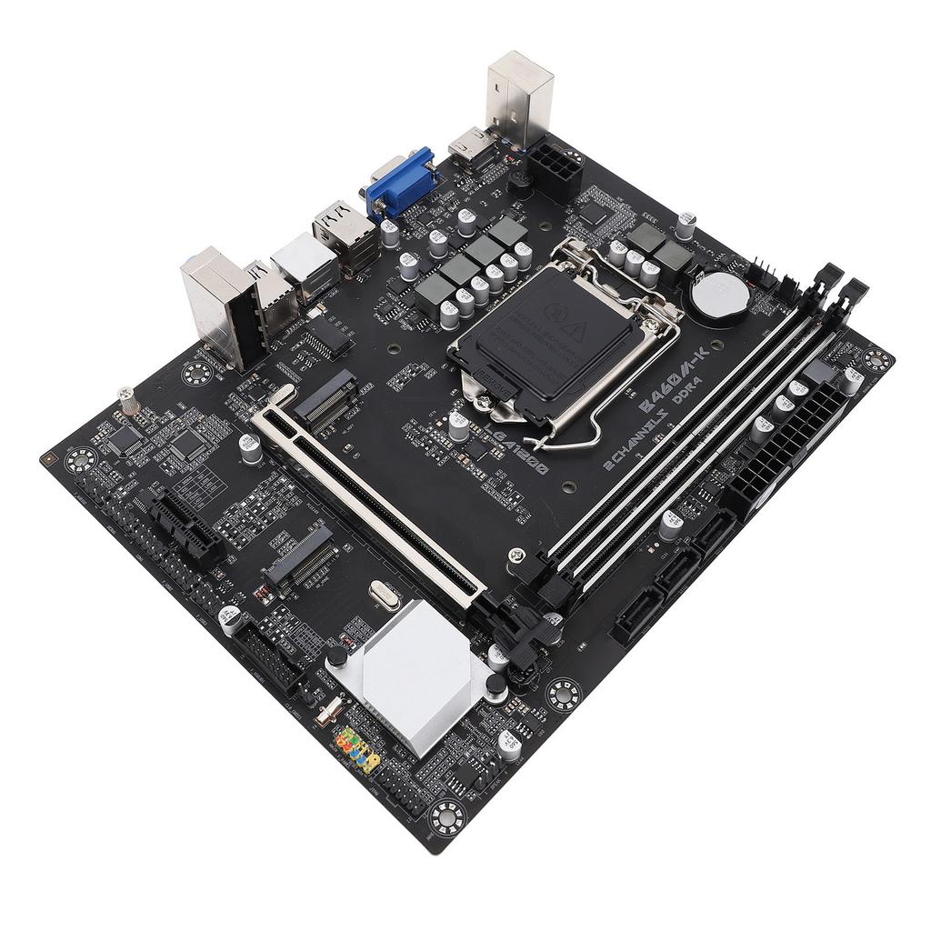 Computer Motherboard B460M K DDR4 LGA1200 Slot PCI E3.0 VGA High Definition Multimedia Interface M.2 NVM Computer