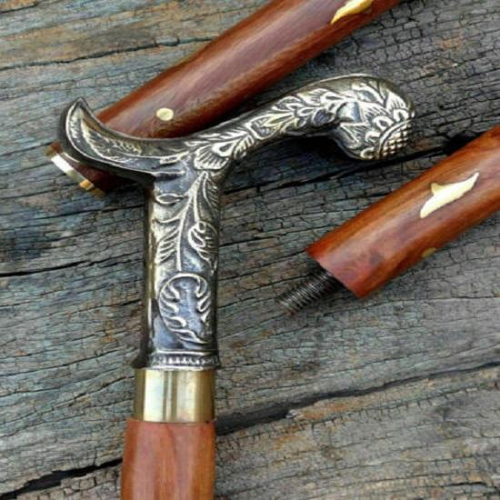 Твердая латунная ручка Derby деревянная трость для ходьбы на Хэллоуин