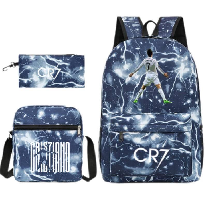 Cr7 Children's Backpack Set With Breathable Comfortable Straps And Letter Print