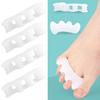 1 Pair Protective Toes Separator 3-Holes Design Bunion Corrector Soft Straightener Spacers Stretchers Care Tool